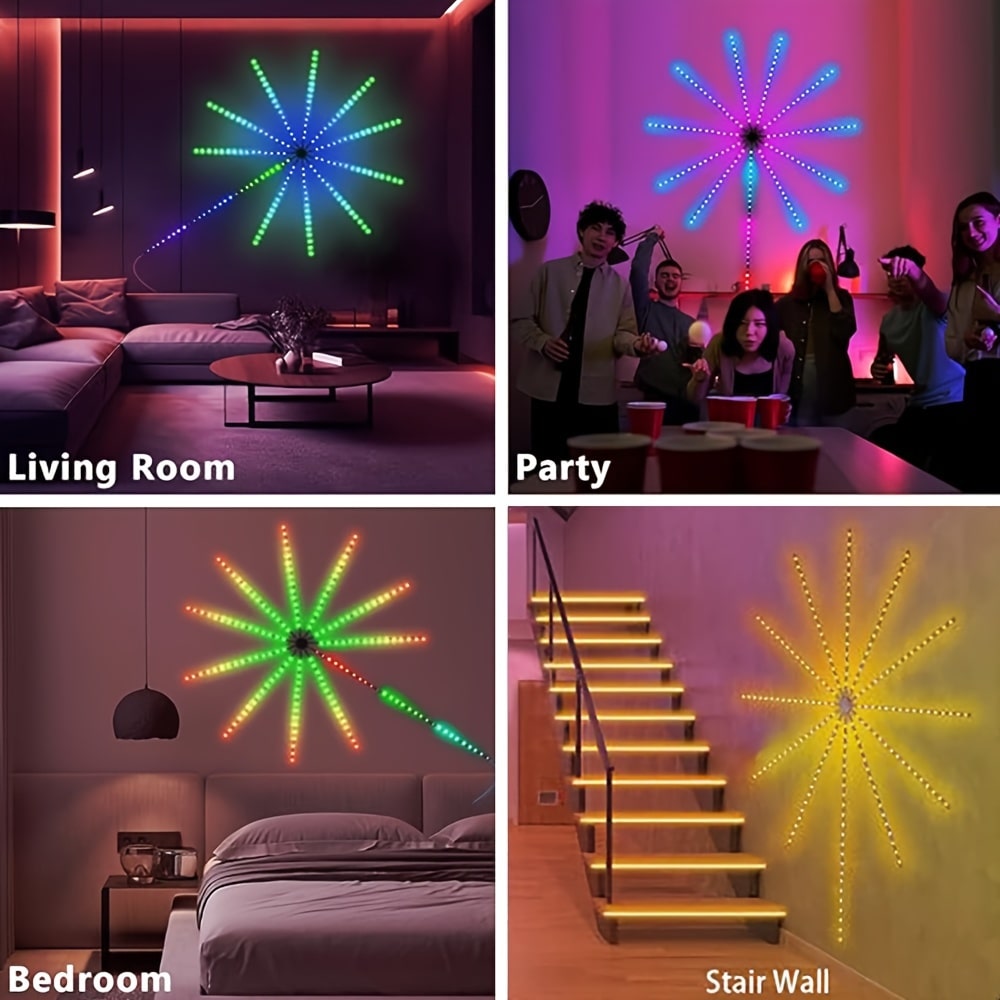 Luz de Colores Rgb Estilo Fuego Artificial Smart