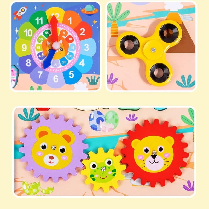 Tablero de Madera Montessori Educativo 10 en 01 ✨