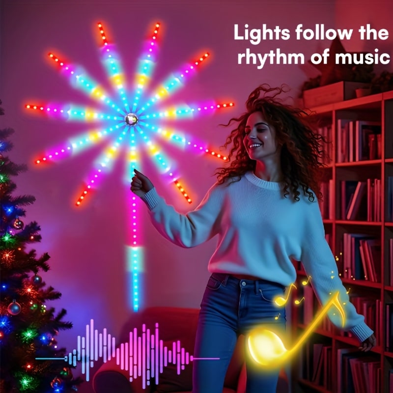 Luz de Colores Rgb Estilo Fuego Artificial Smart