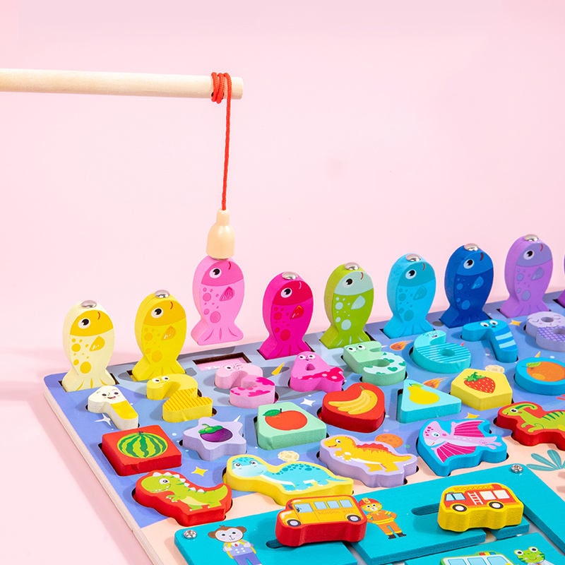 Tablero de Madera Montessori Educativo 10 en 01 ✨