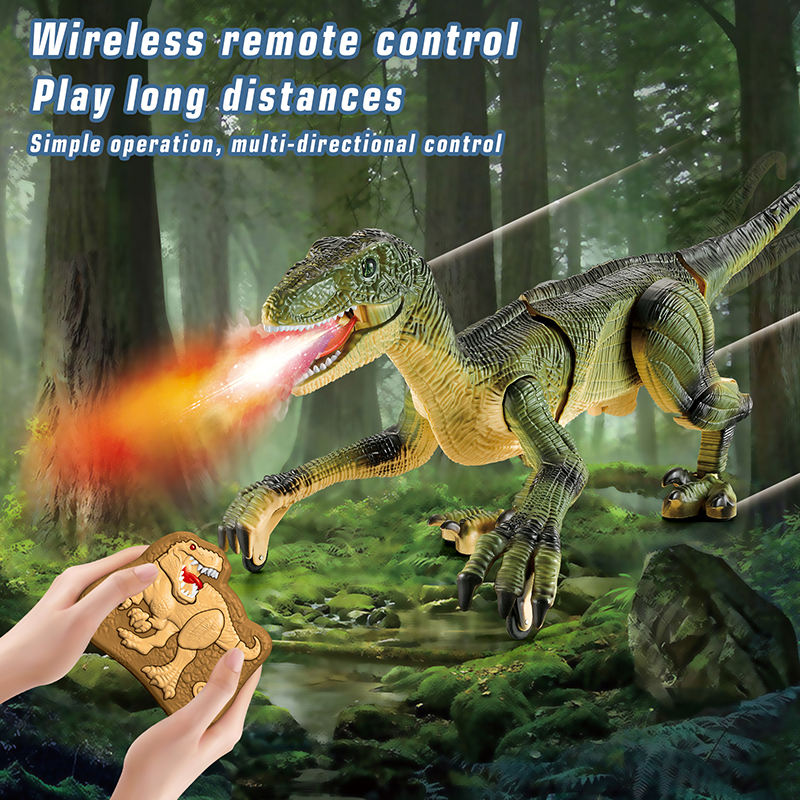 VolcanRaptor® Dinosaurio vota humo a control remoto